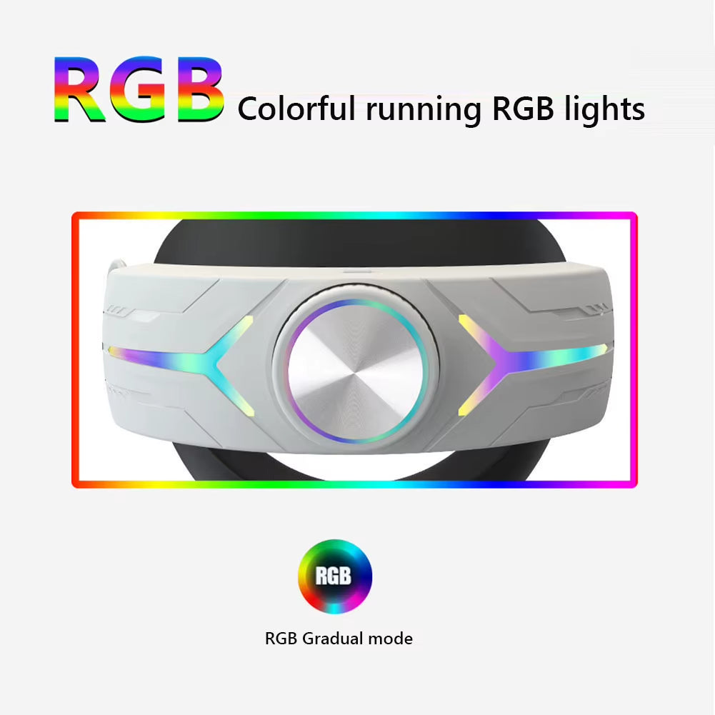 RGB Adjustable Alternative Head Strap LED Backlight Head Strap Accessories Comfort Reduce Face Pressure for Meta Quest 3 Headset