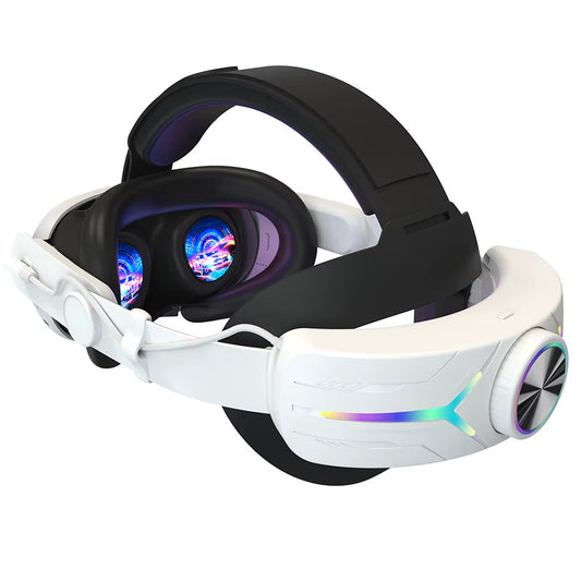 RGB Adjustable Alternative Head Strap LED Backlight Head Strap Accessories Comfort Reduce Face Pressure for Meta Quest 3 Headset