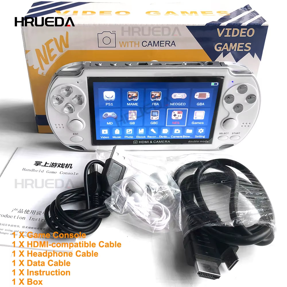 8GB Video Game Console Portable Camera 4.3 Inch Color Screen Handheld Game Player Dual Joystick Game Consoles 10000+ Games