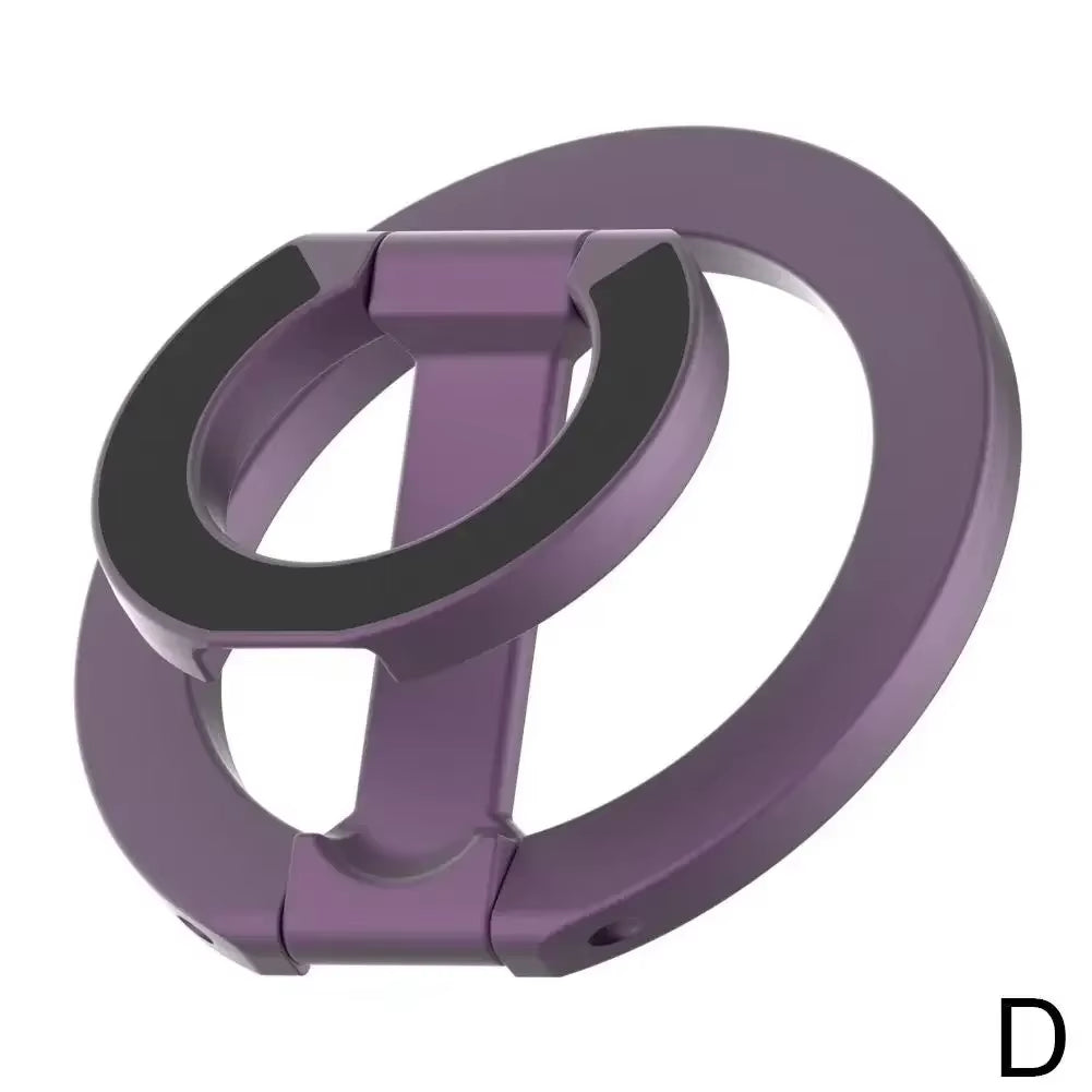Magnetic Phone Finger Ring Holder Foldable Desktop Stand for Magsafe Iphone 16/15/14/13/12 Pro Max Double-Sided Phone Stand