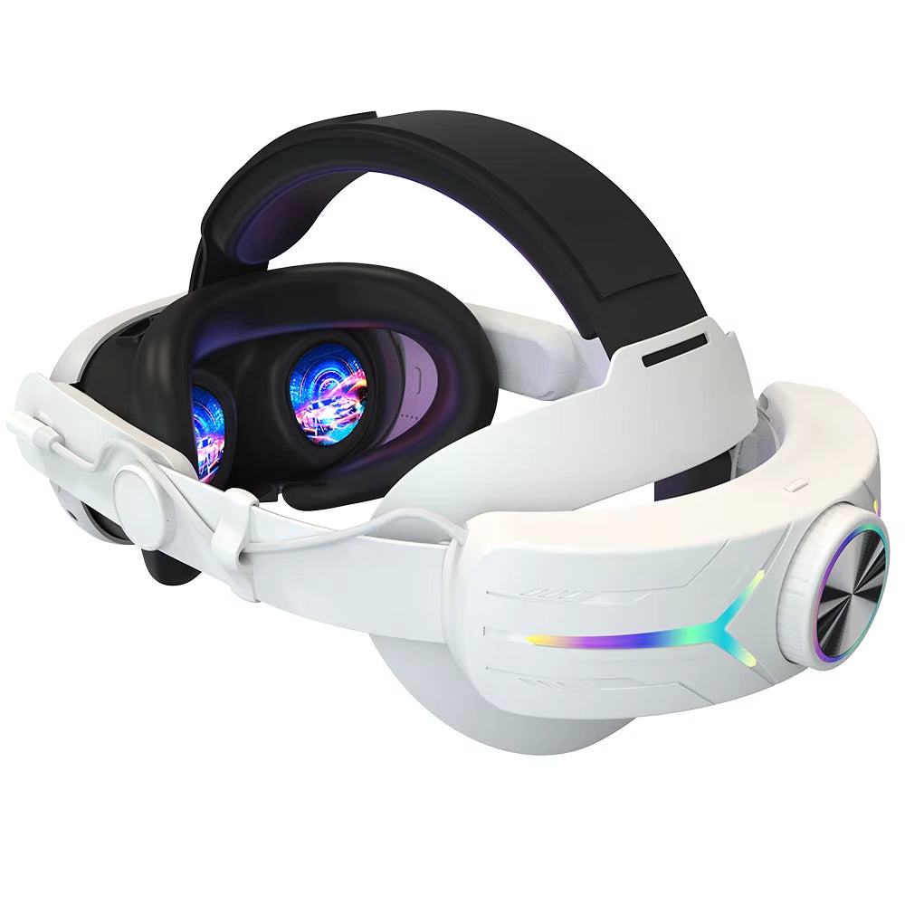 RGB Adjustable Alternative Head Strap LED Backlight Head Strap Accessories Comfort Reduce Face Pressure for Meta Quest 3 Headset