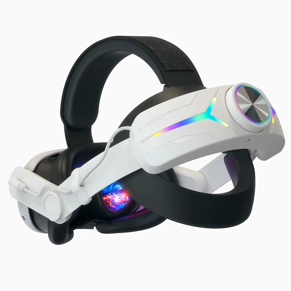 RGB Adjustable Alternative Head Strap LED Backlight Head Strap Accessories Comfort Reduce Face Pressure for Meta Quest 3 Headset