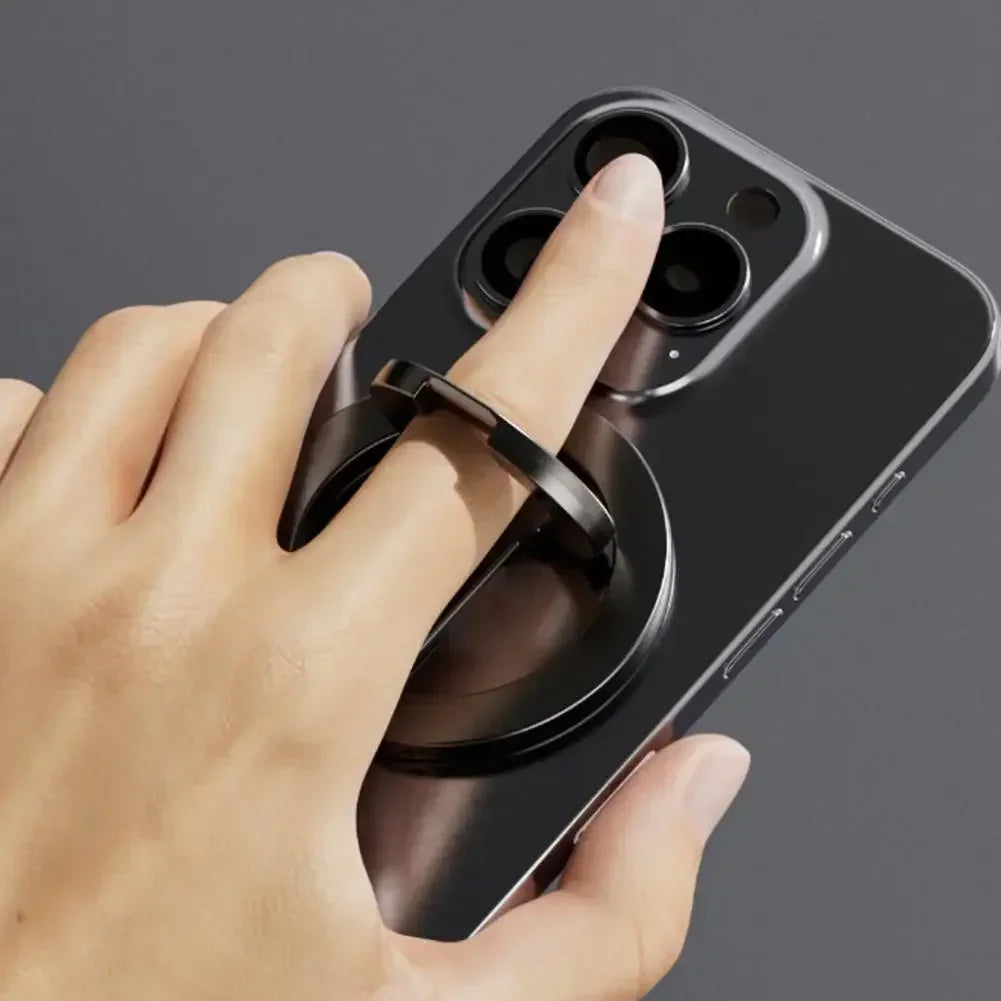 Magnetic Phone Finger Ring Holder Foldable Desktop Stand for Magsafe Iphone 16/15/14/13/12 Pro Max Double-Sided Phone Stand