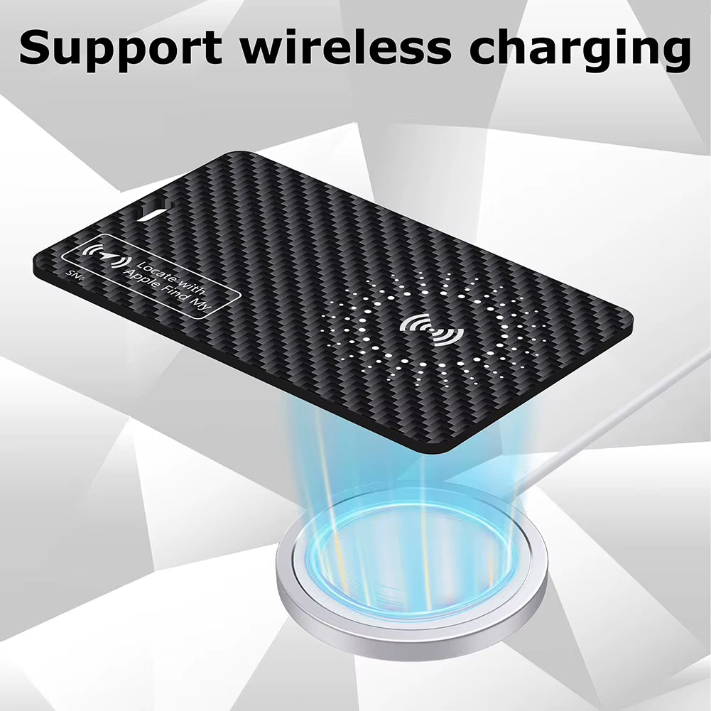 Wallet Tracker Card Wireless Charging Works for Apple Find My IPX68 Waterproof Ultra Slim Tracking Card Smart Tag Wallet Tracker