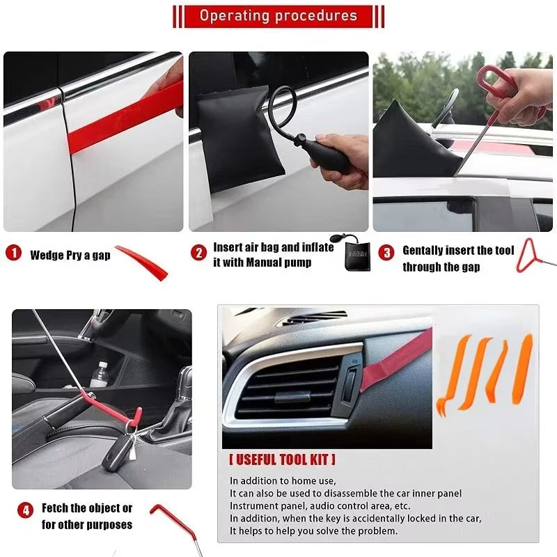 Car Motorcycle Tire Repair Kit Puncture Plug Tools Tyre Puncture Emergency for Tire Strips Stirring Glue Repair Tool Kit