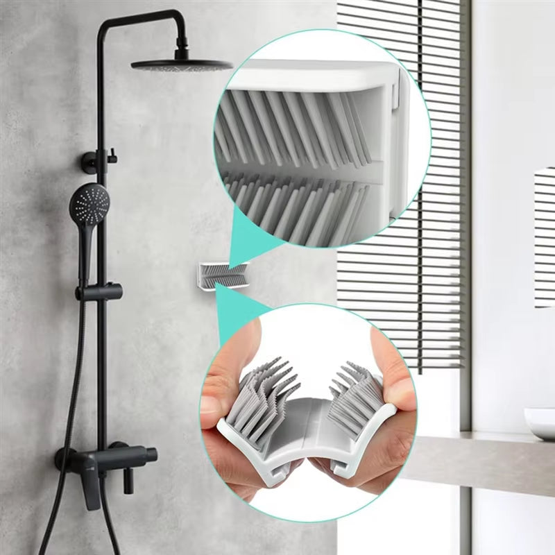 Hair Catcher, Hair Trap for Shower Drain, Hair Collector, Silicone Material, Easy to Catch Shed Hair (White)