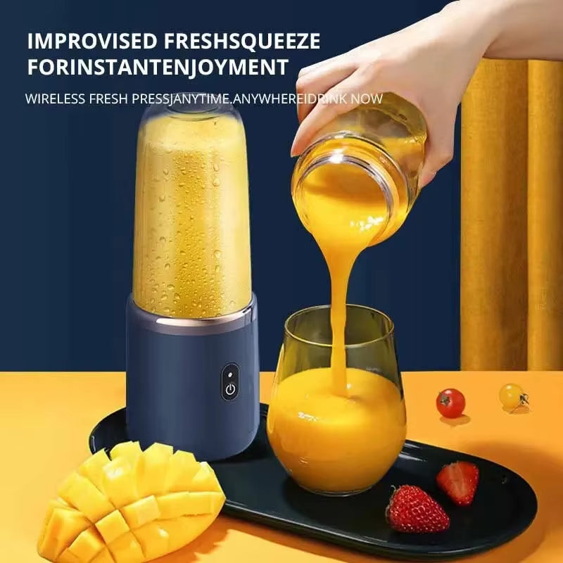 Juicing Cup USB Portable Small Electric Juicer Stainless Steel Blade Cup Juicer Fruit Automatic Smoothie Blender Kitchen Tools