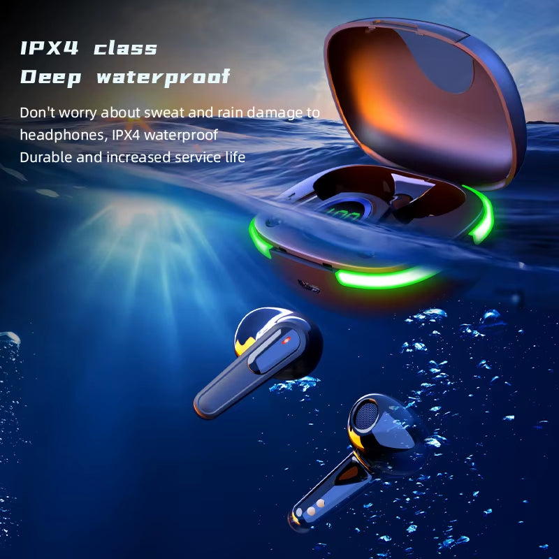 Bluetooth Earbuds Wireless Bluetooth Headset with Mic LED Display Earbuds Wireless Headphones Air Fone Bluetooth Earphones