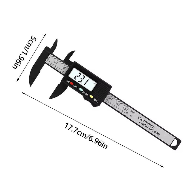 100Mm Electronic Digital Caliper Carbon Fiber Dial Vernier Caliper Gauge Micrometer Digital Ruler Measuring Tool