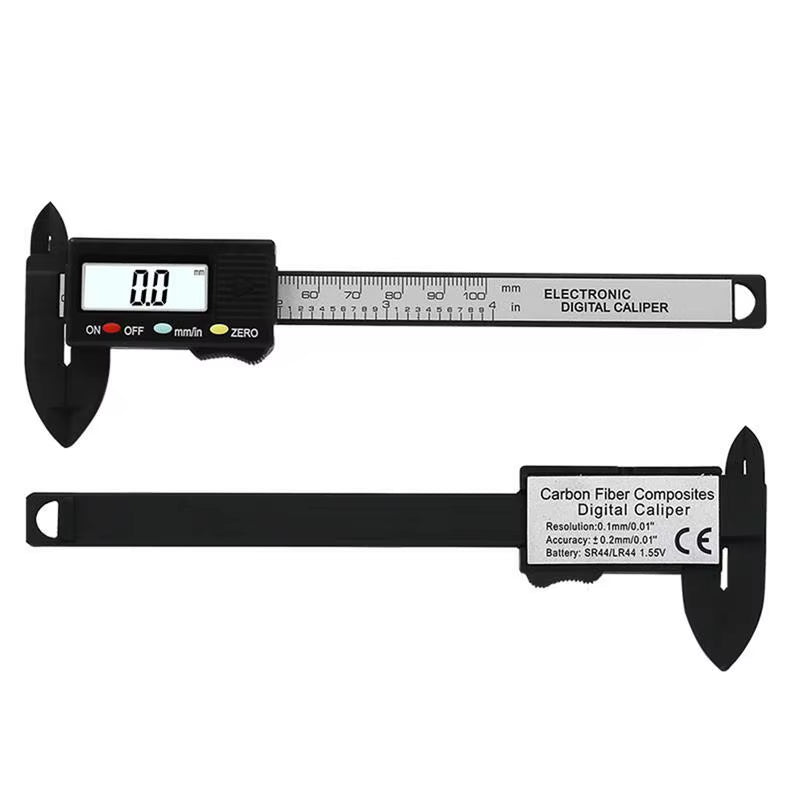 100Mm Electronic Digital Caliper Carbon Fiber Dial Vernier Caliper Gauge Micrometer Digital Ruler Measuring Tool