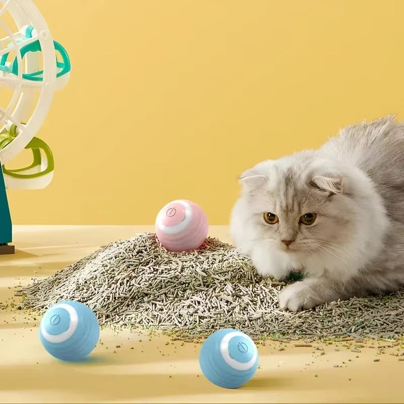 Cat Interactive Ball Smart Pet Cat Toys Indoor Automatic Rolling Magic Ball Electronic Interactive Cat Toy Game Accessories