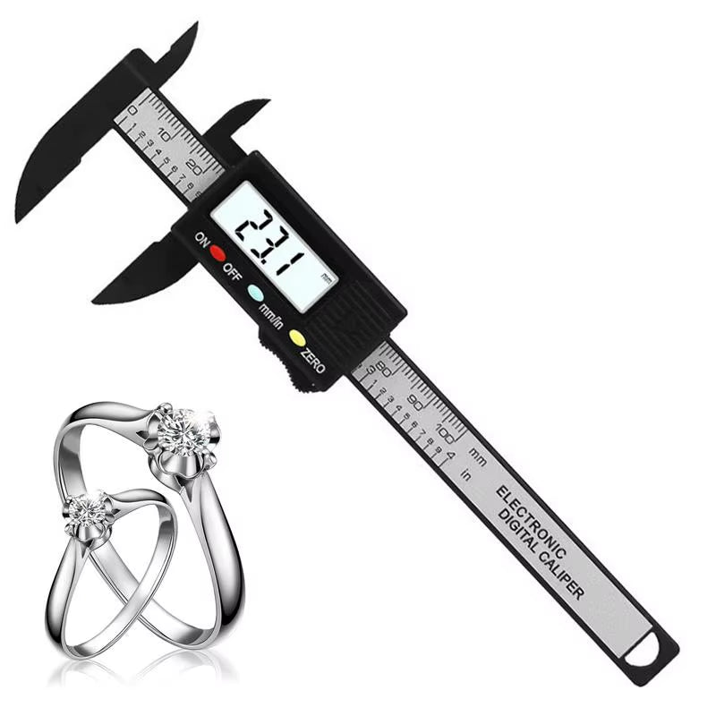 100Mm Electronic Digital Caliper Carbon Fiber Dial Vernier Caliper Gauge Micrometer Digital Ruler Measuring Tool