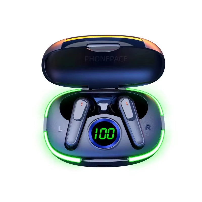 Bluetooth Earbuds Wireless Bluetooth Headset with Mic LED Display Earbuds Wireless Headphones Air Fone Bluetooth Earphones