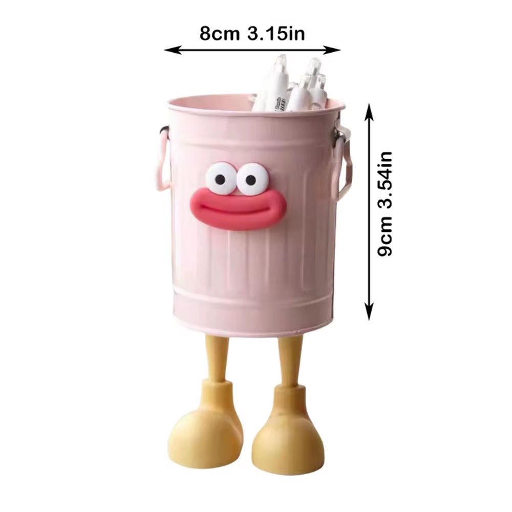 1 Pc Cartoon Pen Holder, Simple Storage Holder, for Office Storage, Desk Storage, Home Study Storage (Random Letter Stickers)