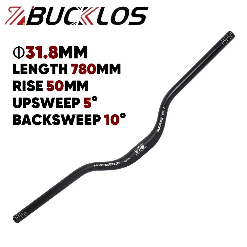 Mountain Bike Handlebar 31.8Mm 720Mm 780Mm MTB Riser Handlebar Rise 30/50/90/120Mm Aluminum Alloy Handelbar Bike Parts