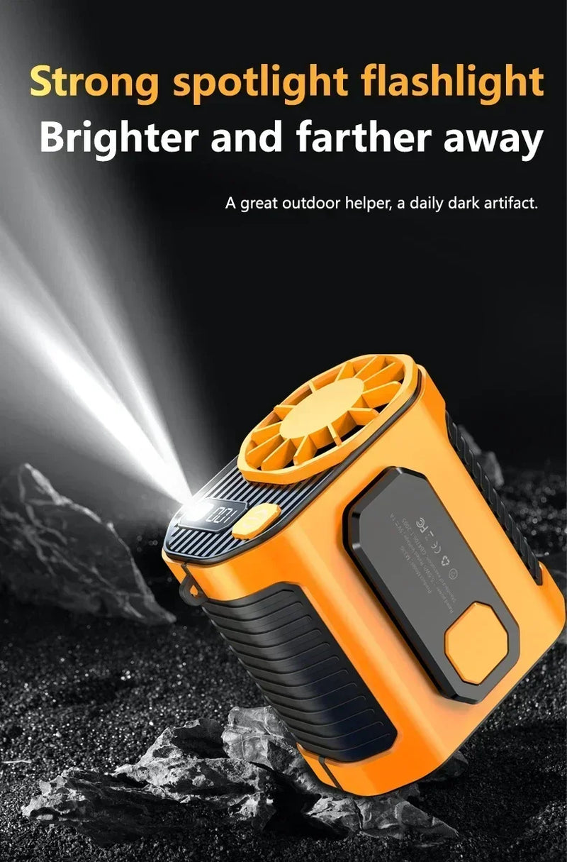 20000Mah New Waist-Mounted Fan Cooling High-Temperature Outdoor Work Room Welding Site Portable Waist-Mounted Fan