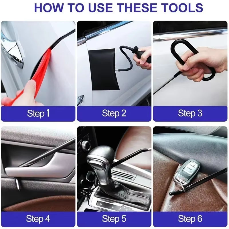 Car Motorcycle Tire Repair Kit Puncture Plug Tools Tyre Puncture Emergency for Tire Strips Stirring Glue Repair Tool Kit