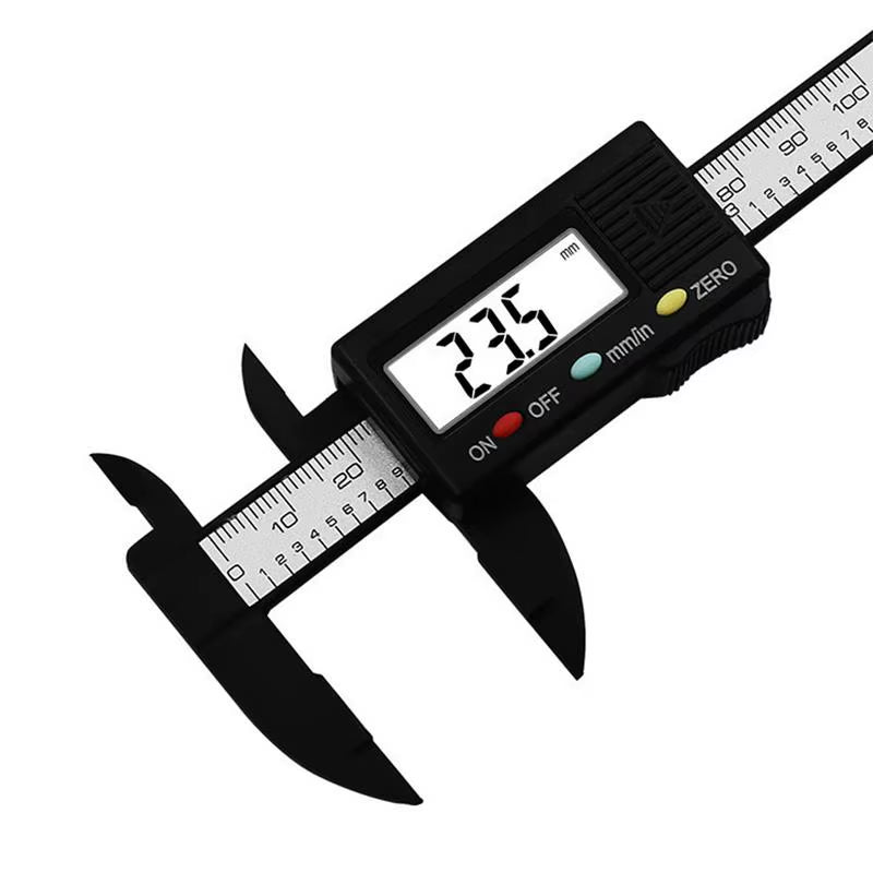 100Mm Electronic Digital Caliper Carbon Fiber Dial Vernier Caliper Gauge Micrometer Digital Ruler Measuring Tool