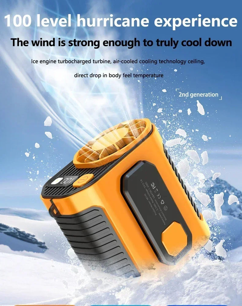 20000Mah New Waist-Mounted Fan Cooling High-Temperature Outdoor Work Room Welding Site Portable Waist-Mounted Fan