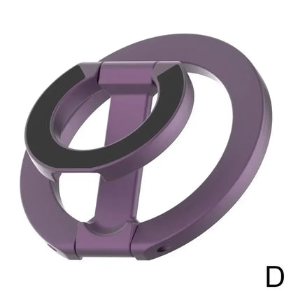 Magnetic Phone Finger Ring Holder Foldable Desktop Stand for Magsafe Iphone 16/15/14/13/12 Pro Max Double-Sided Phone Stand