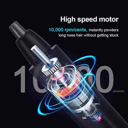 Electric Nose Hair Clipper Rechargeable Automatic Shaving Nose Trimmer Unisex Professional Washable Painless Nose Hair Trimmer