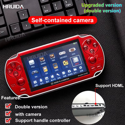 8GB Video Game Console Portable Camera 4.3 Inch Color Screen Handheld Game Player Dual Joystick Game Consoles 10000+ Games