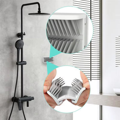 Hair Catcher, Hair Trap for Shower Drain, Hair Collector, Silicone Material, Easy to Catch Shed Hair (White)