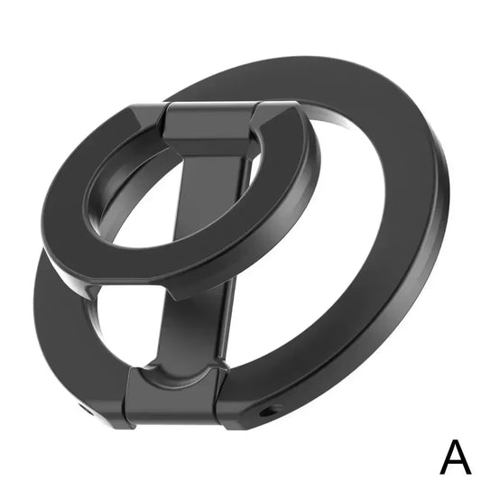 Magnetic Phone Finger Ring Holder Foldable Desktop Stand for Magsafe Iphone 16/15/14/13/12 Pro Max Double-Sided Phone Stand